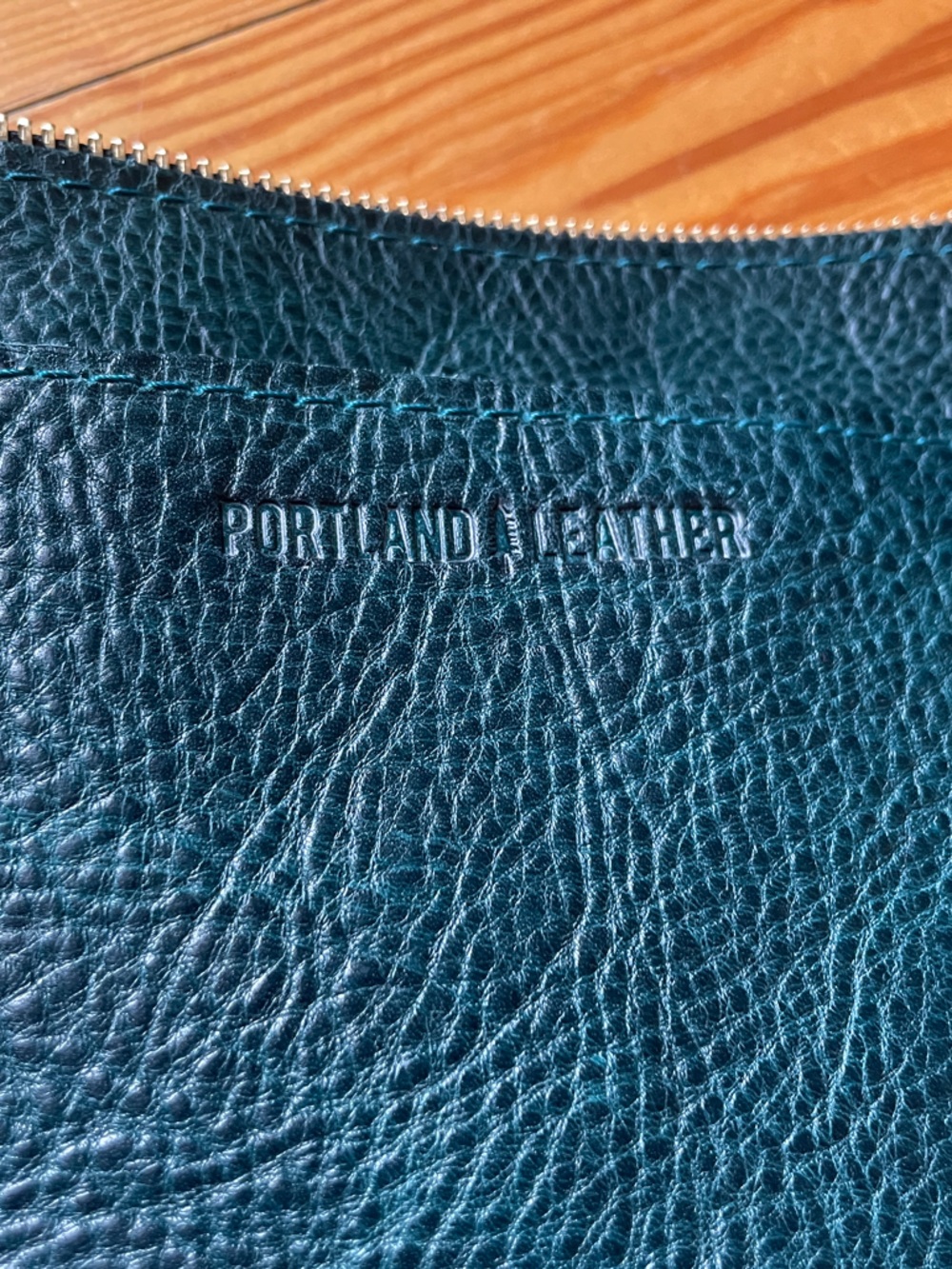 Portland Leather Poppy Purse in Lagoon - Picture 3 of 8